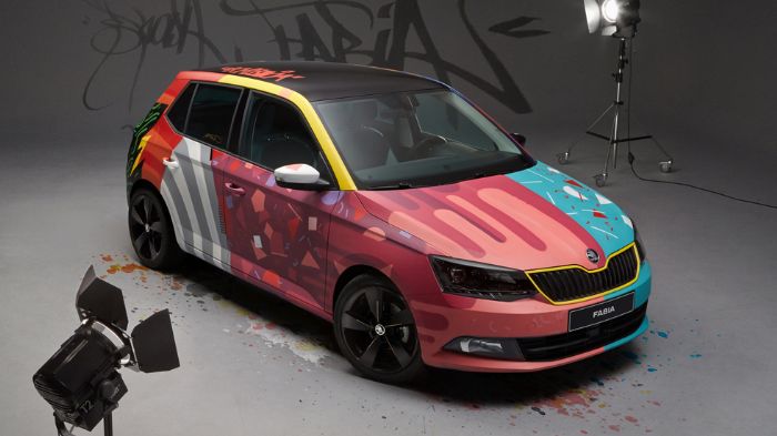 Η νέα Skoda Fabia Street Art είναι ένα έργο τέχνης πάνω σε τέσσερις τροχούς με την υπογραφή του Πορτογάλου καλλιτέχνη των γκράφιτι Armando Gomes.