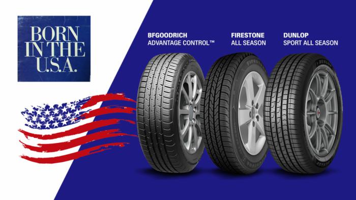 Born in the USA, ελαστικά! Firestone, BF Goodrich, Dunlop