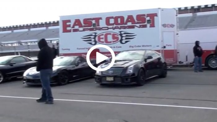 Drag race Civic vs Corvette