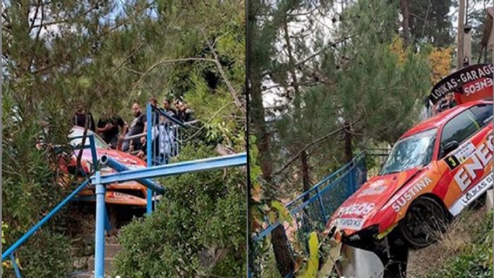 Ατύχημα-σοκ σε αγώνα ράλλυ στην Κύπρο (+vid)