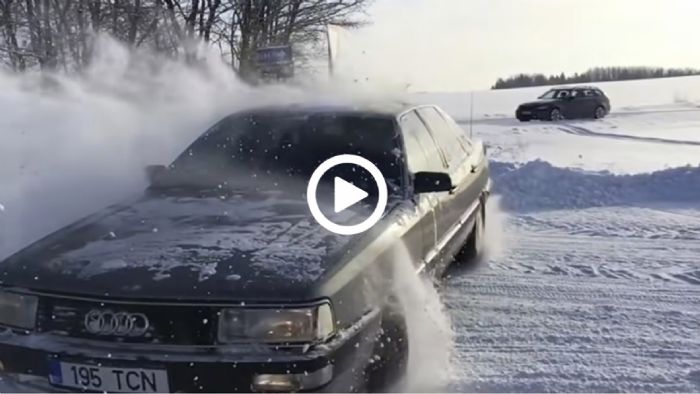 Audi 200 quattro σε μεγαλειώδες drift