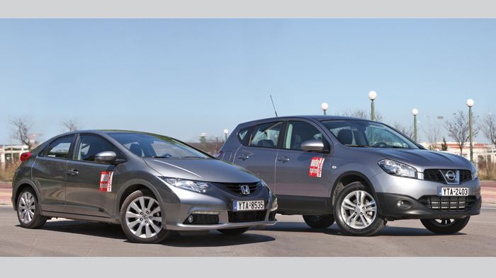 Honda Civic 1,6 i-DTEC vs Nissan Qashqai 1,6 dCi