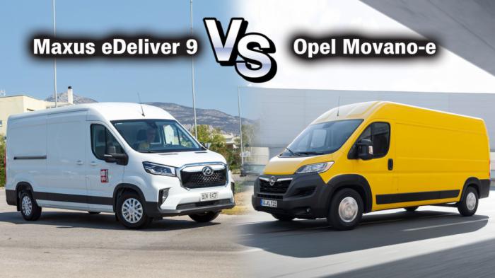 Maxus VS Opel Movano: Συγκριτικό Ηλεκτρικών Vans