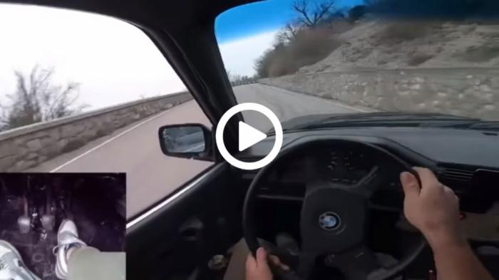 Video: «Γριά» BMW e30 ξύνει τοίχους σε στροφιλίκι