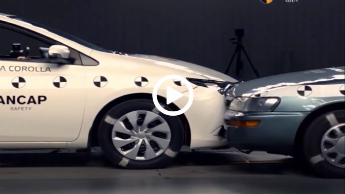 Corolla του 1998 Vs Corolla το 2015 σε crash test!