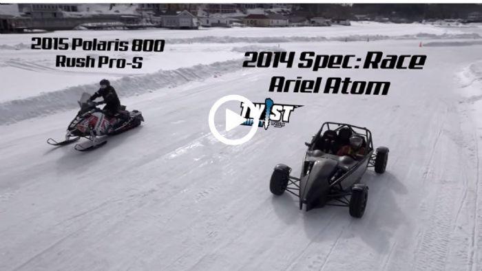 Snowmobile VS Ariel Atom στον πάγο