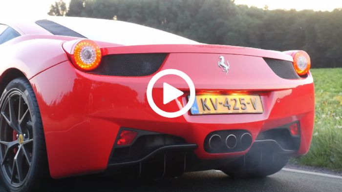 Ferrari 458 επιταχύνει και «ουρλιάζει» σε τούνελ 