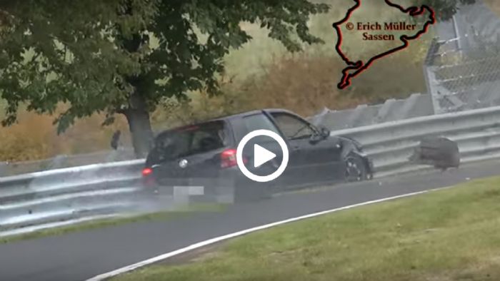 VW Golf παίζει φλιπεράκι στο Nurburgring