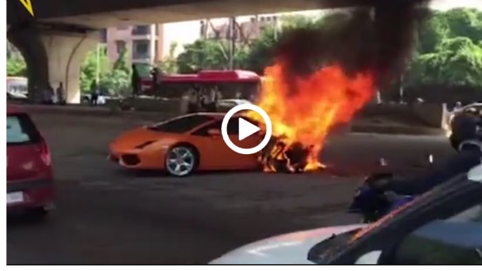 Lamborghini γίνεται κάρβουνο