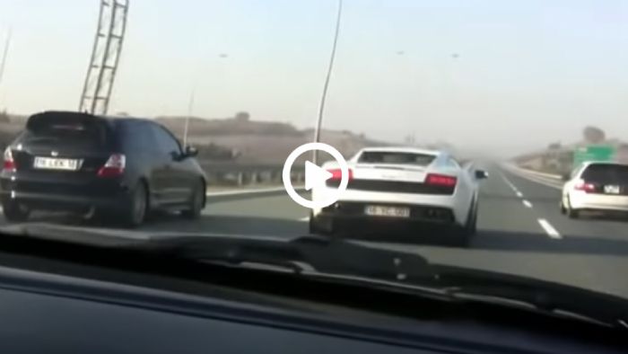 Honda τραμπουκίζουν Lamborghini Gallardo