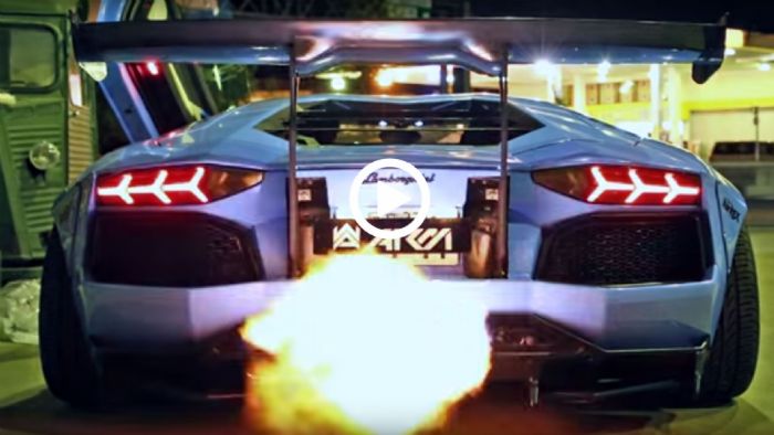 Lambo on fire