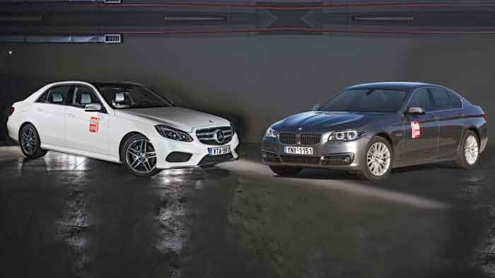 Mercedes E250 vs BMW 520d:     Diesel;
