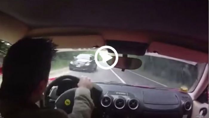 Επικό σώσιμο σε test-drive Ferrari