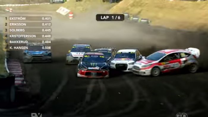 Απολαυστική προσπέραση στο Rallycross (+video)