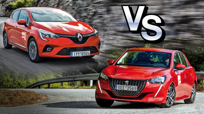 Κόντρα μεταξύ νέων Renault Clio & Peugeot 208