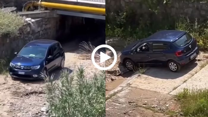 Χάθηκε μέσα στον ξεροπόταμο και κόλλησε κιόλας!