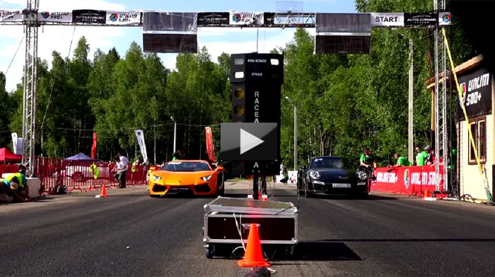 Drag Race: Aventador Vs. 911 Turbo S