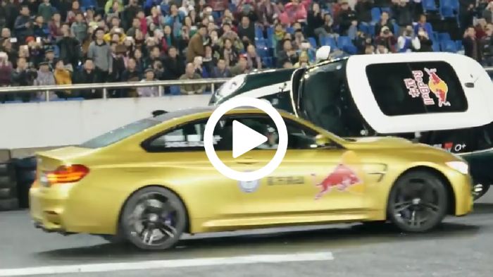 Ο οδηγός της BMW M4 ήταν ο Zhang Shengjun, ενώ στο τιμόνι του ΜΙΝΙ βρέθηκε ο Han Yue, τον οποίο είδαμε εχθές να σπάει το ρεκόρ του πιο στενού παρκαρίσματος.