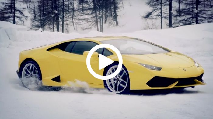 Ice drifting με Lamborghini