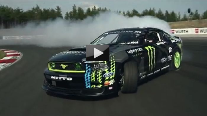 Δύο λεπτά τρελού drifting με ένα Ford Mustang